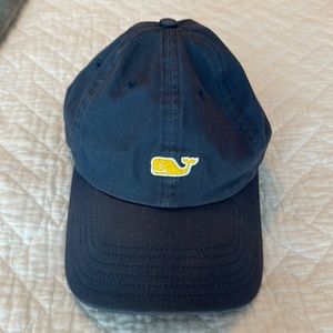 Navy Vineyard Vines hat with yellow whale